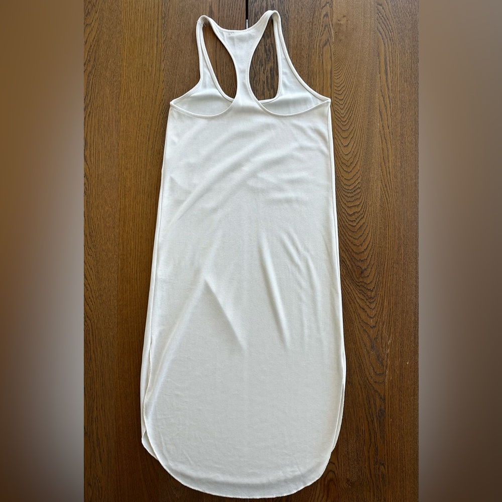 Zara Textured Racerback Sleeveless Tank Midi Dress Cream Off White Size S - Picture 3 of 10